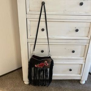 Crimson and Willow fringe bag